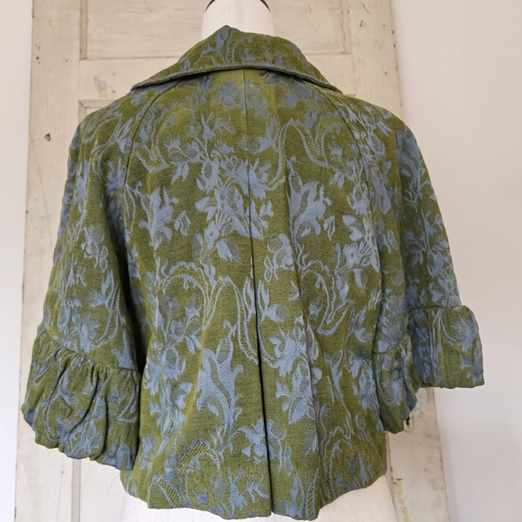 ivy jane Floral Cropped Swing Tapestry Jacket Babydoll Eclectic Grandma - Picture 3 of 8